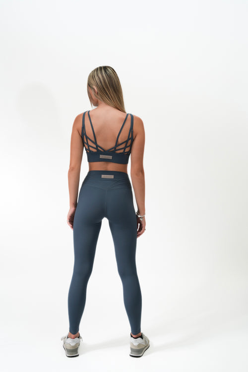 Mae Lush Leggings in Steel Blue
