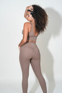 Irish High-Waist Lycra Leggings in Brown