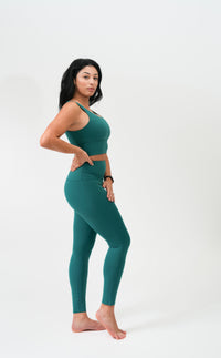 Irish High-Waist Lycra Leggings in Teal