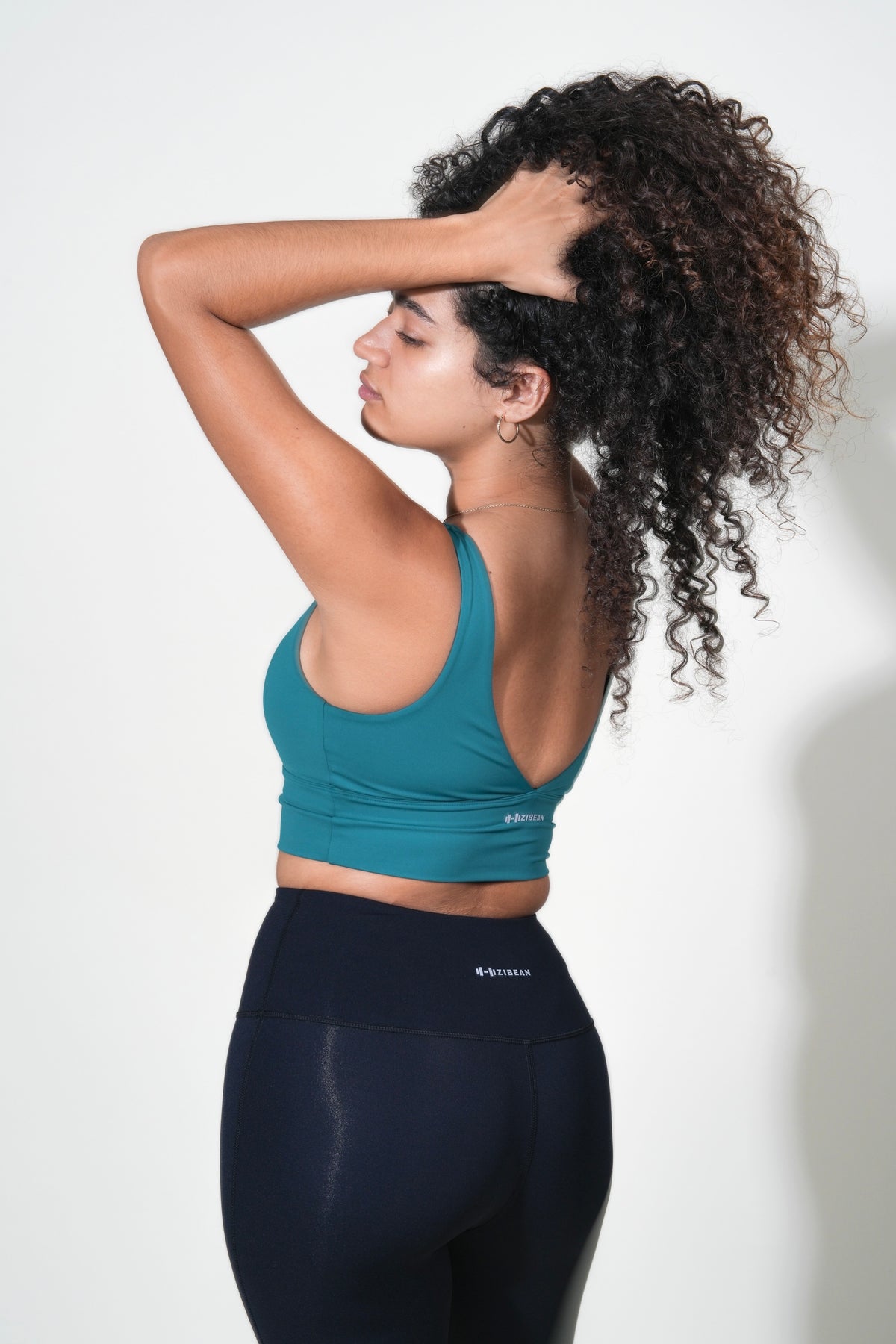 Zypress Lycra Open Back Training Bra in Teal